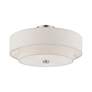4_Meridian 18" Wide Brushed Nickel Double Drum Ceiling Light more views