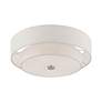 5_Meridian 18" Wide Brushed Nickel Double Drum Ceiling Light more views