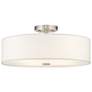 3_Meridian 18" Wide Brushed Nickel Drum Ceiling Light