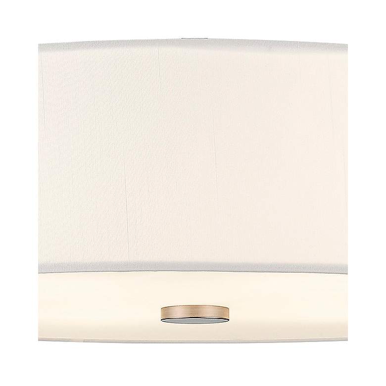 Image 4 Meridian 18" Wide Brushed Nickel Drum Ceiling Light more views