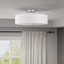 Meridian 18" Wide Brushed Nickel Drum Ceiling Light in scene