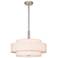 Meridian 18" Wide Brushed Nickel Drum Pendant Light