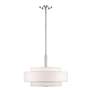 4_Meridian 18" Wide Brushed Nickel Drum Pendant Light more views