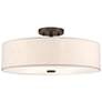 3_Meridian 18" Wide English Bronze Drum Ceiling Light