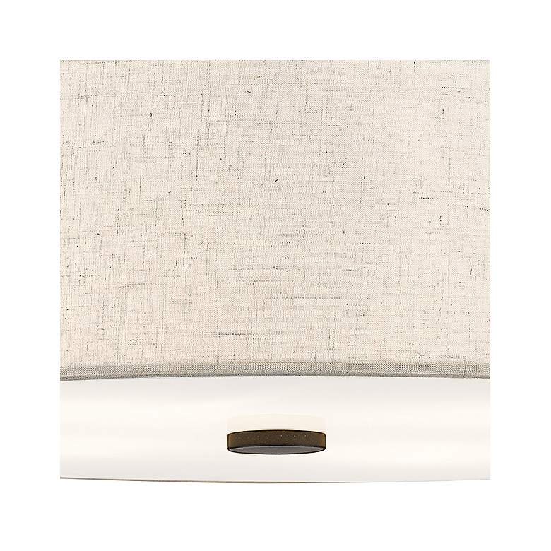 Image 4 Meridian 18" Wide English Bronze Drum Ceiling Light more views