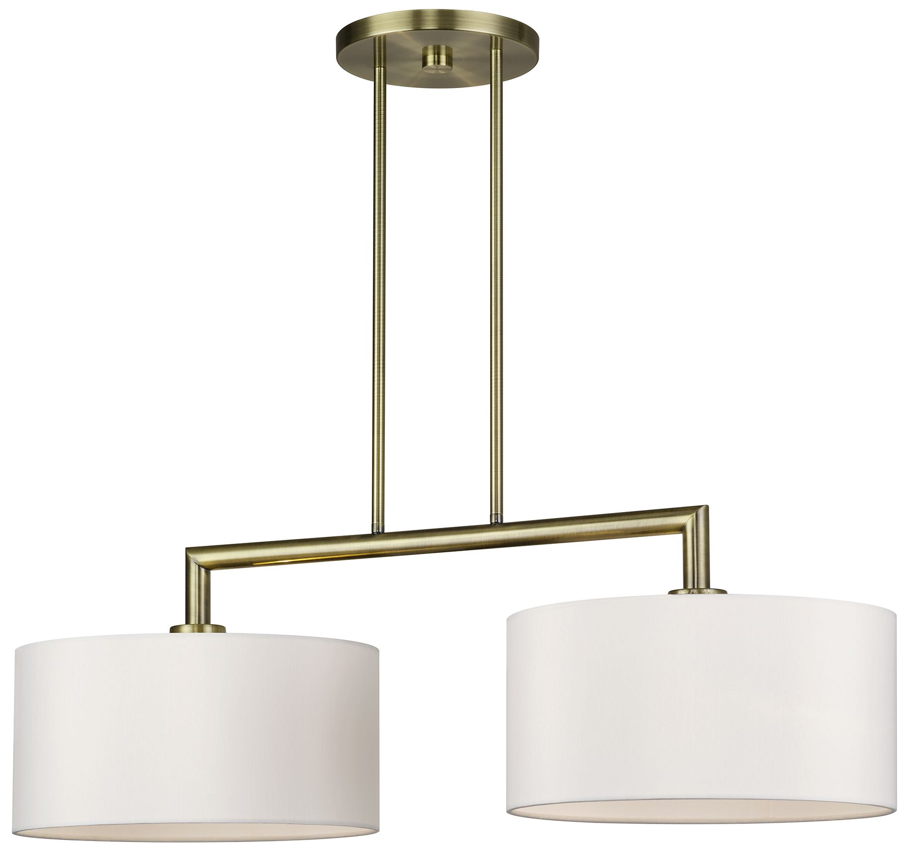 Image 4 Meridian 2 Light Antique Brass Large Linear Chandelier more views