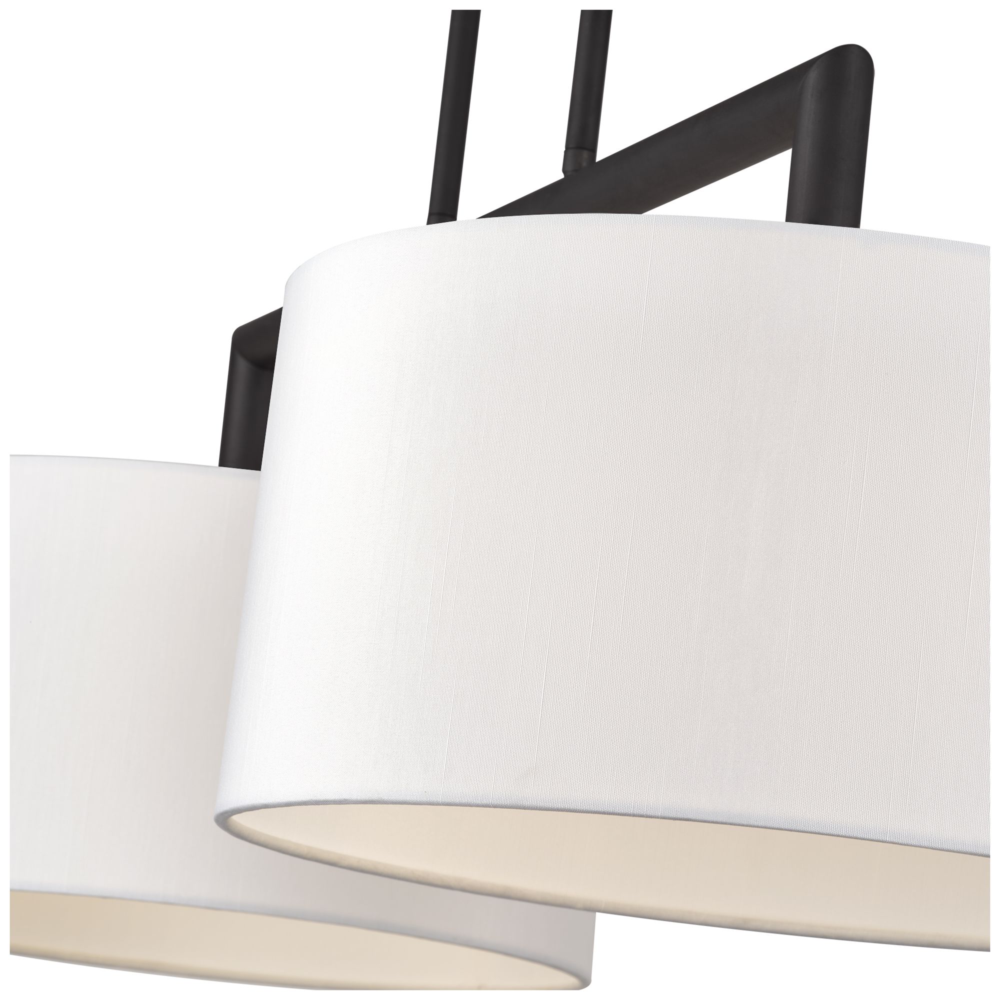 Image 6 Meridian 2 Light Black Large Linear Chandelier more views