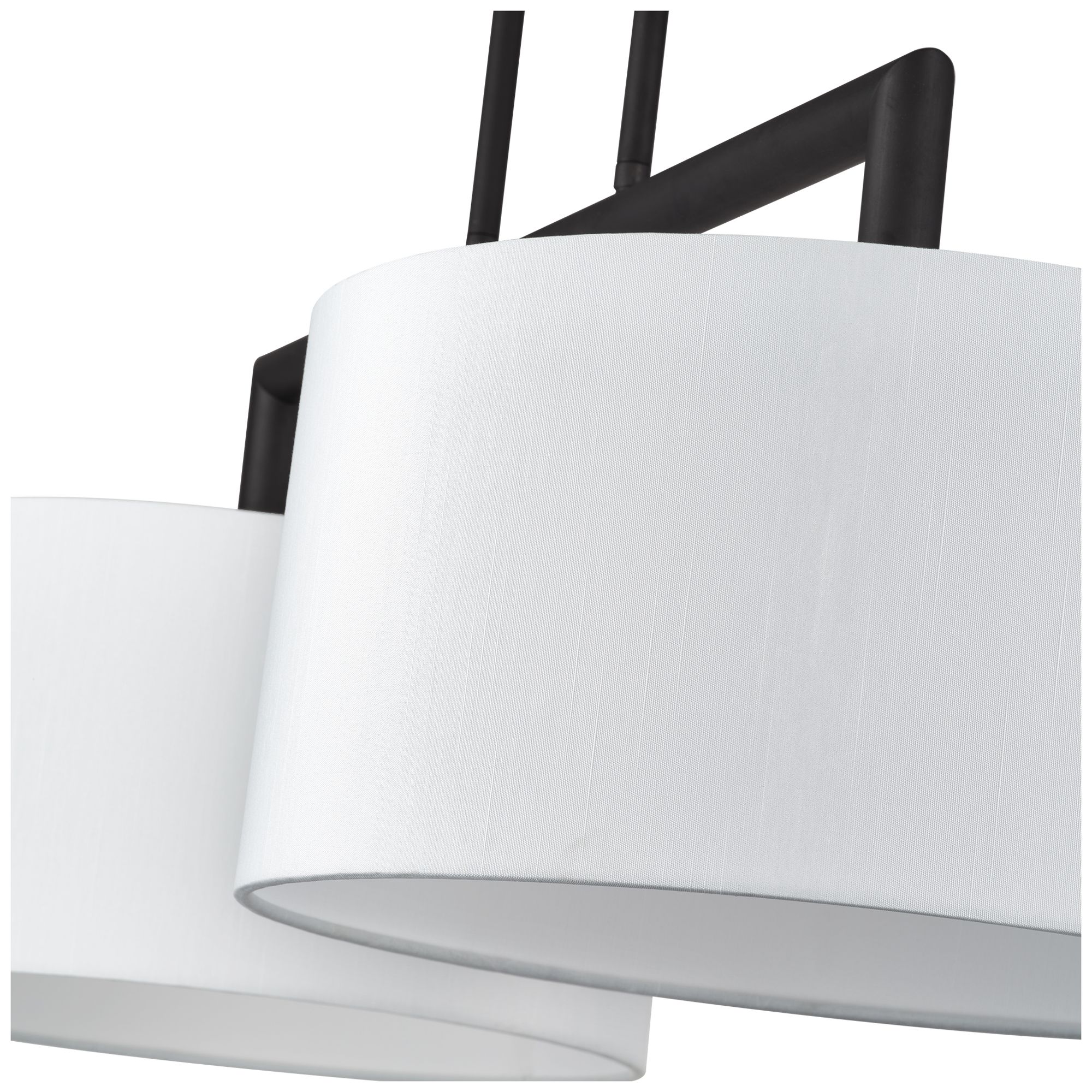 Image 7 Meridian 2 Light Black Large Linear Chandelier more views