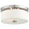 Meridian 2 Light Brushed Nickel Ceiling Mount