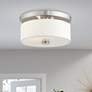 1_Meridian 2 Light Brushed Nickel Ceiling Mount