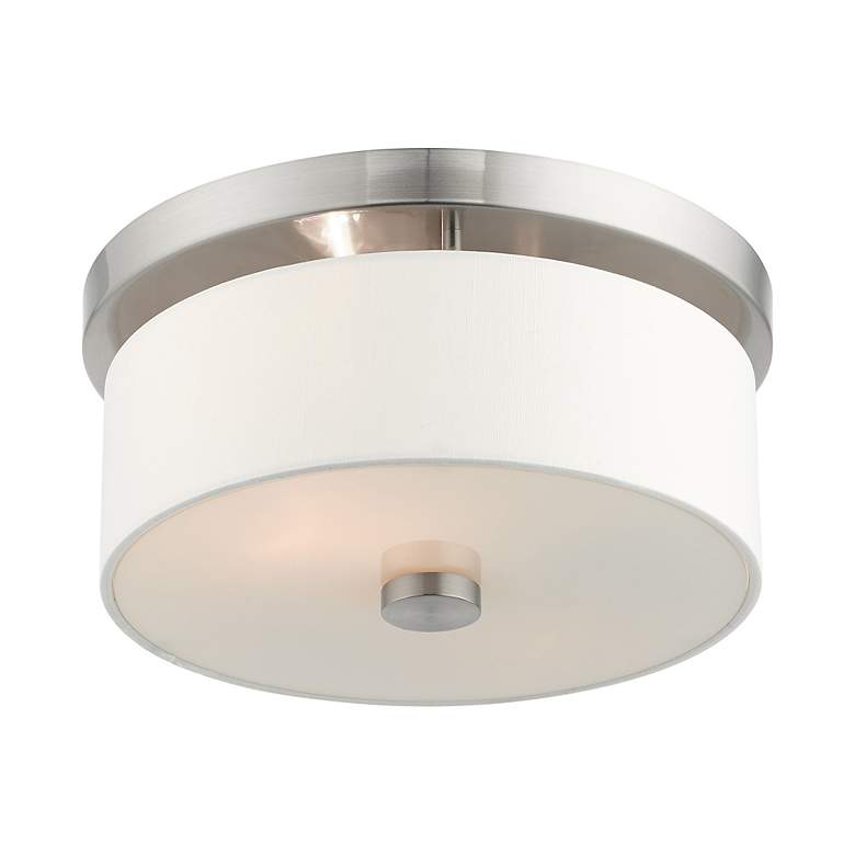 Image 5 Meridian 2 Light Brushed Nickel Ceiling Mount more views