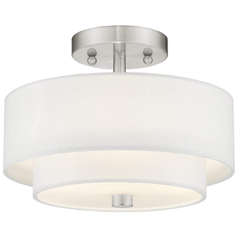 Image 1 Meridian 2 Light Brushed Nickel Ceiling Mount