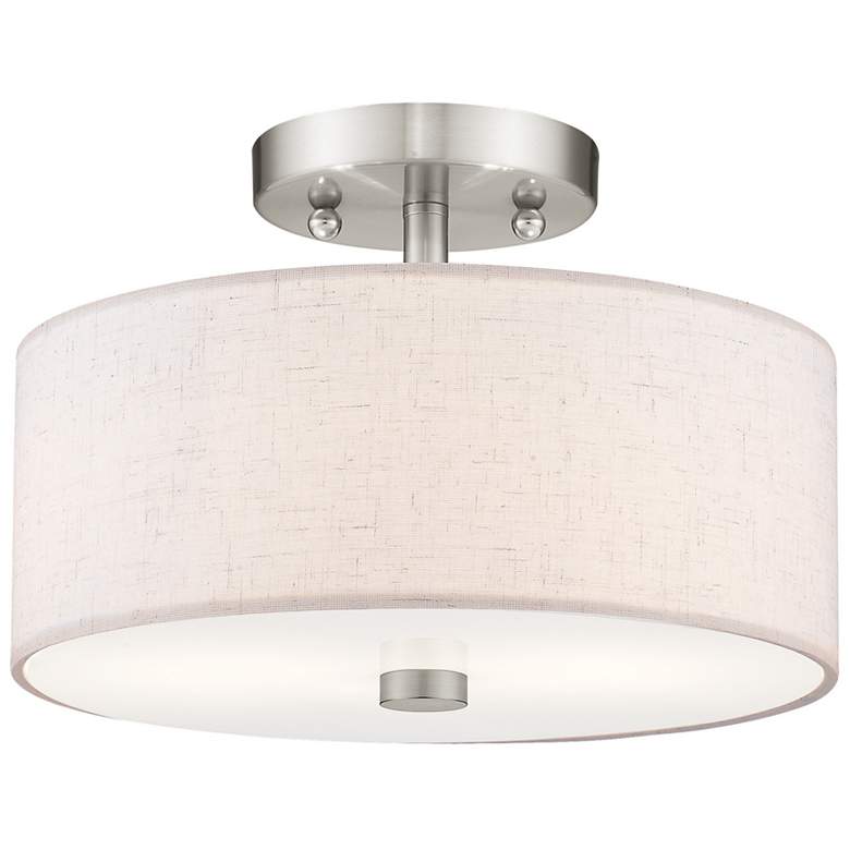 Image 1 Meridian 2 Light Brushed Nickel Ceiling Mount