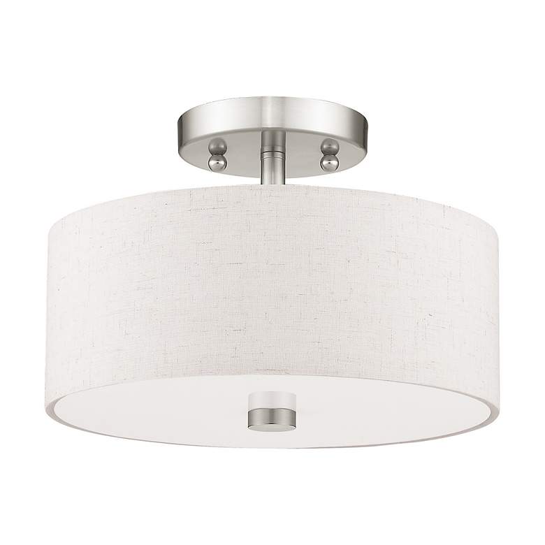 Image 3 Meridian 2 Light Brushed Nickel Ceiling Mount more views