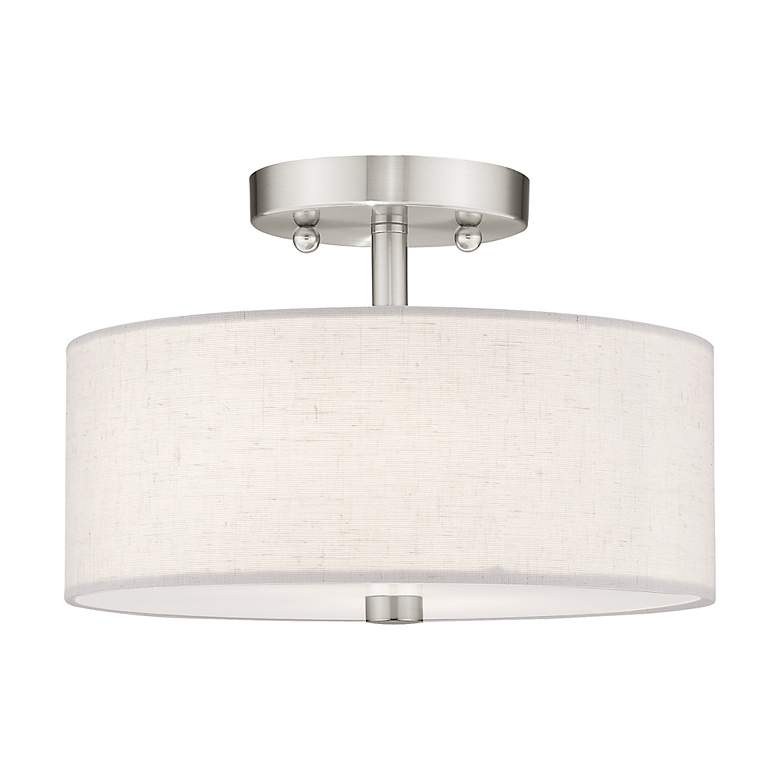 Image 4 Meridian 2 Light Brushed Nickel Ceiling Mount more views