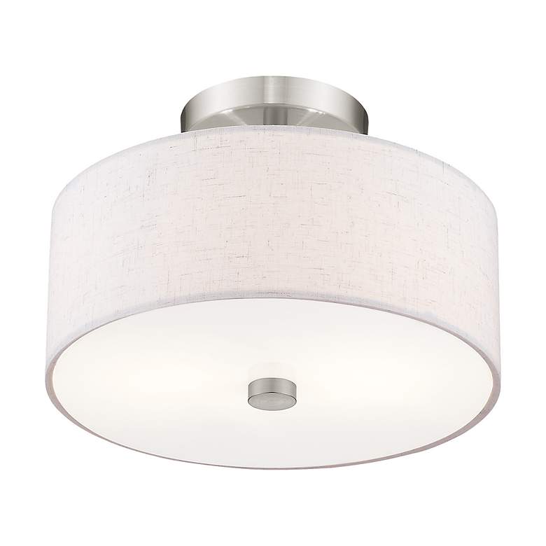 Image 5 Meridian 2 Light Brushed Nickel Ceiling Mount more views