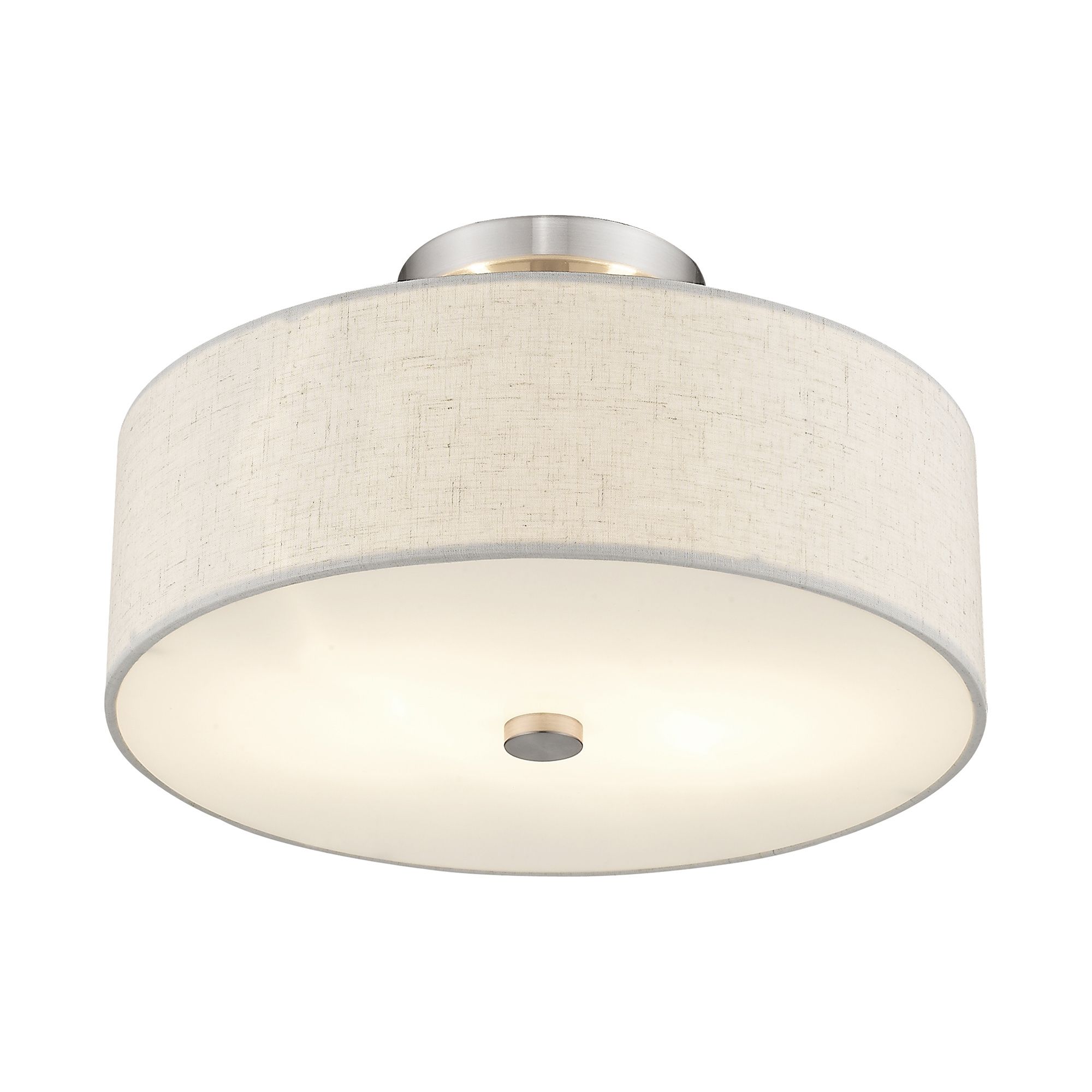 Meridian 2 Light Brushed Nickel Ceiling Mount