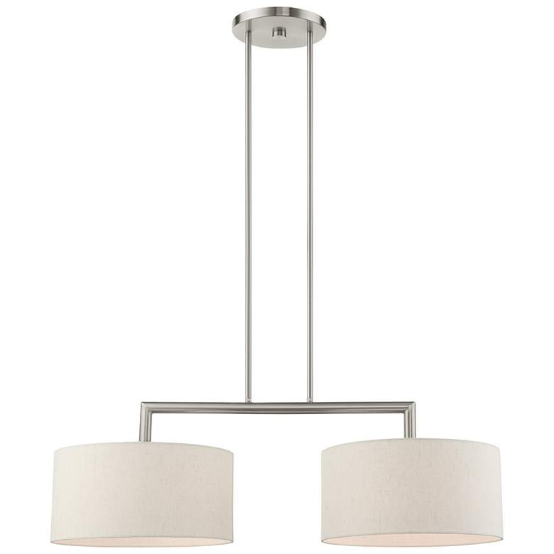 Image 1 Meridian 2 Light Brushed Nickel Linear Chandelier