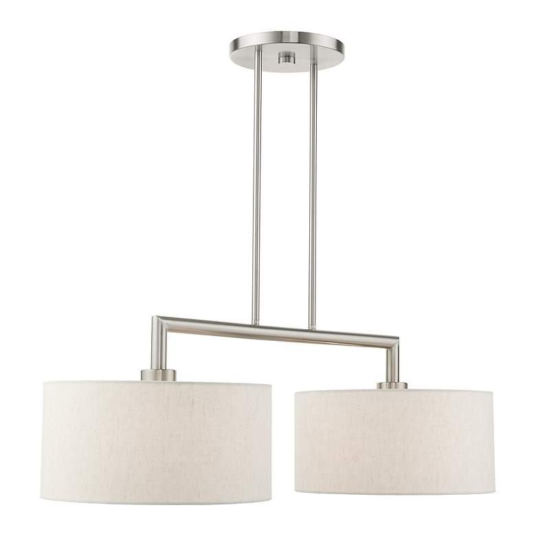 Image 5 Meridian 2 Light Brushed Nickel Linear Chandelier more views
