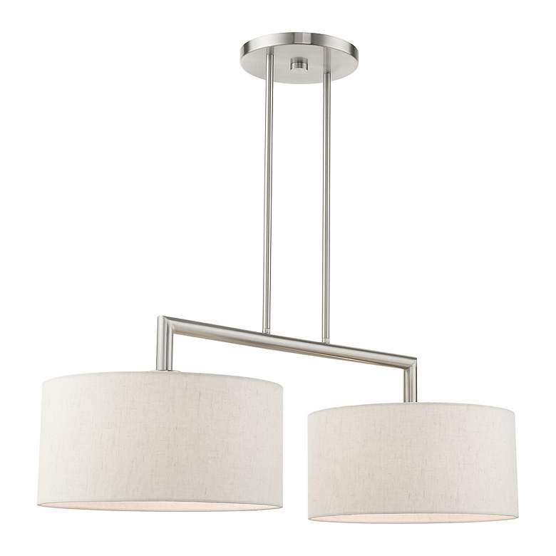 Image 6 Meridian 2 Light Brushed Nickel Linear Chandelier more views