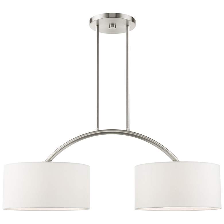 Image 1 Meridian 2 Light Brushed Nickel Linear Chandelier