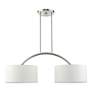 Thumbnail3 of Meridian 2 Light Brushed Nickel Linear Chandelier more views