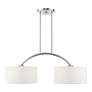 Thumbnail4 of Meridian 2 Light Brushed Nickel Linear Chandelier more views