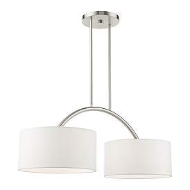 Image5 of Meridian 2 Light Brushed Nickel Linear Chandelier more views