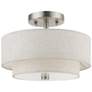 2_Meridian 2 Light Brushed Nickel Semi-Flush