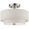 Meridian 2 Light Brushed Nickel Semi-Flush