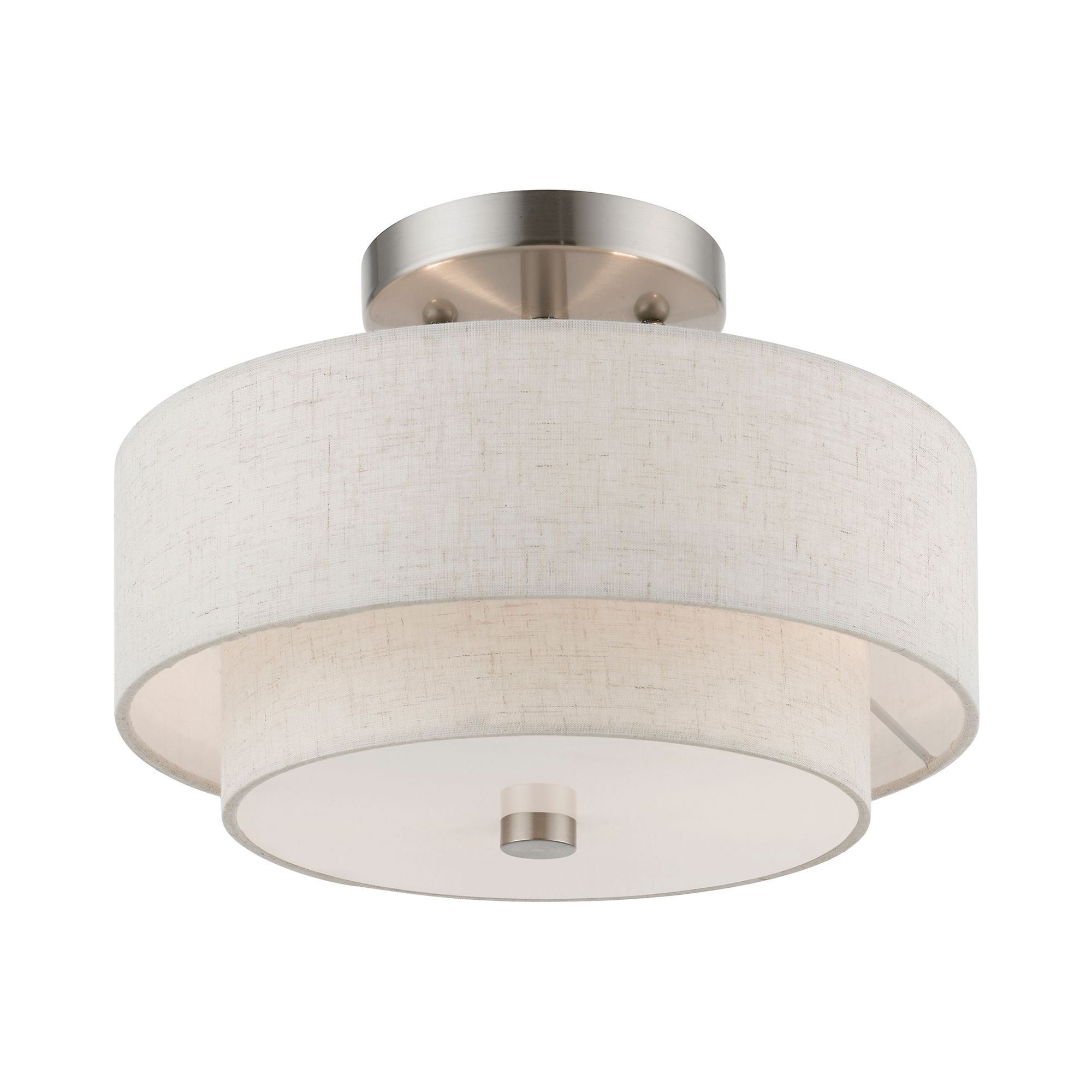 Image 3 Meridian 2 Light Brushed Nickel Semi-Flush more views