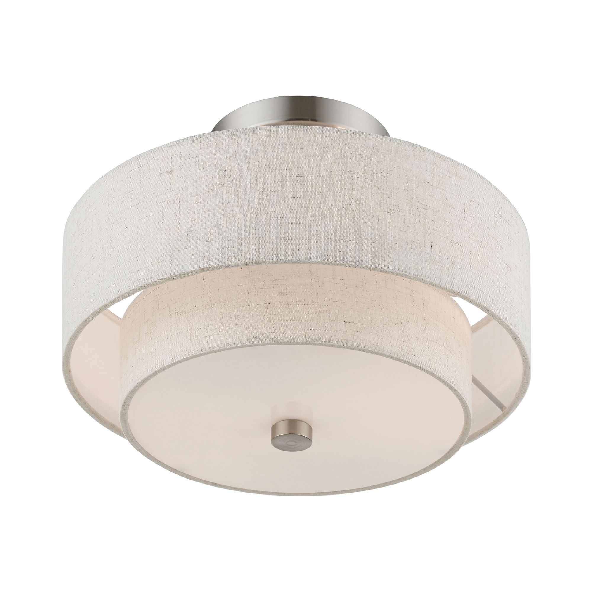 Image 4 Meridian 2 Light Brushed Nickel Semi-Flush more views