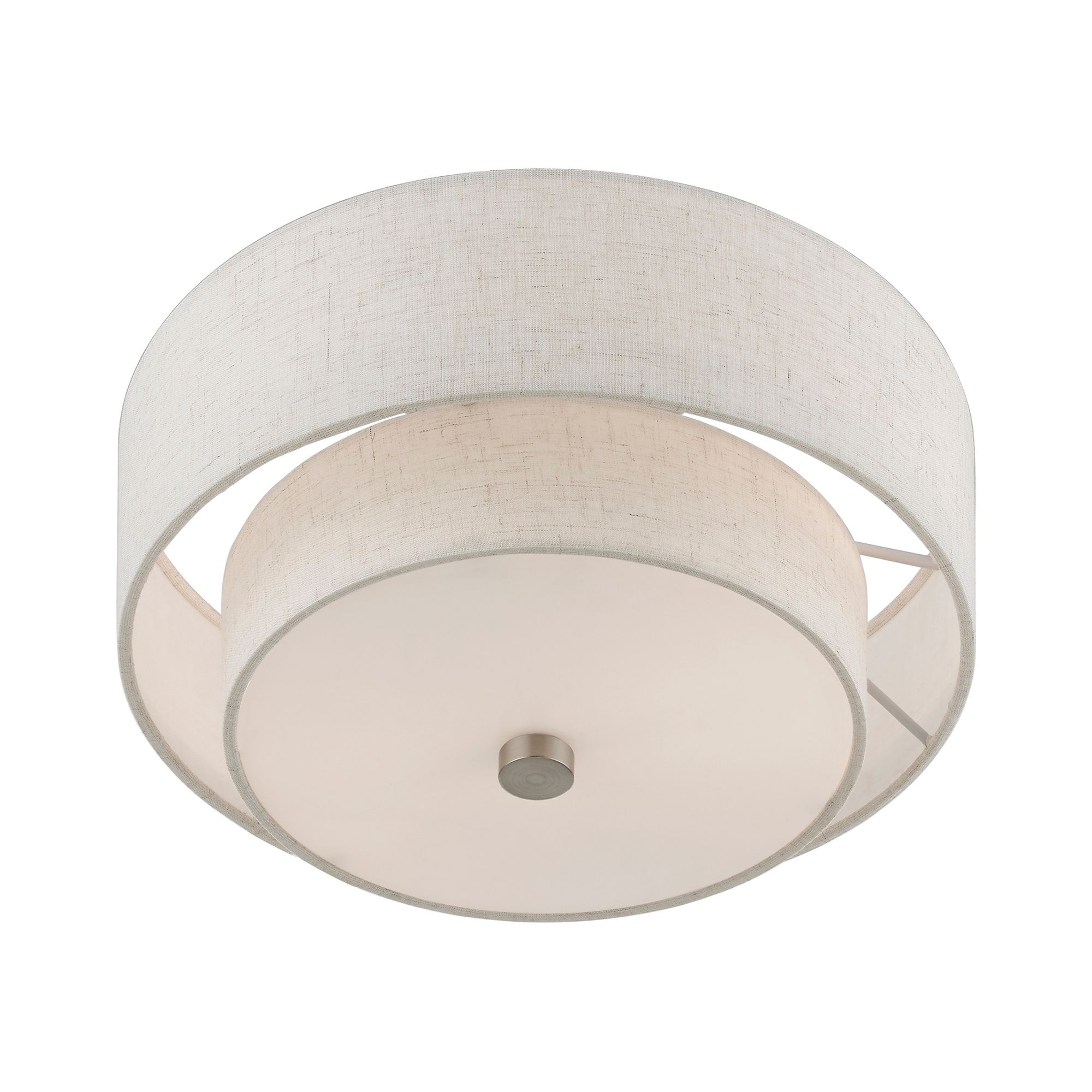 Image 5 Meridian 2 Light Brushed Nickel Semi-Flush more views
