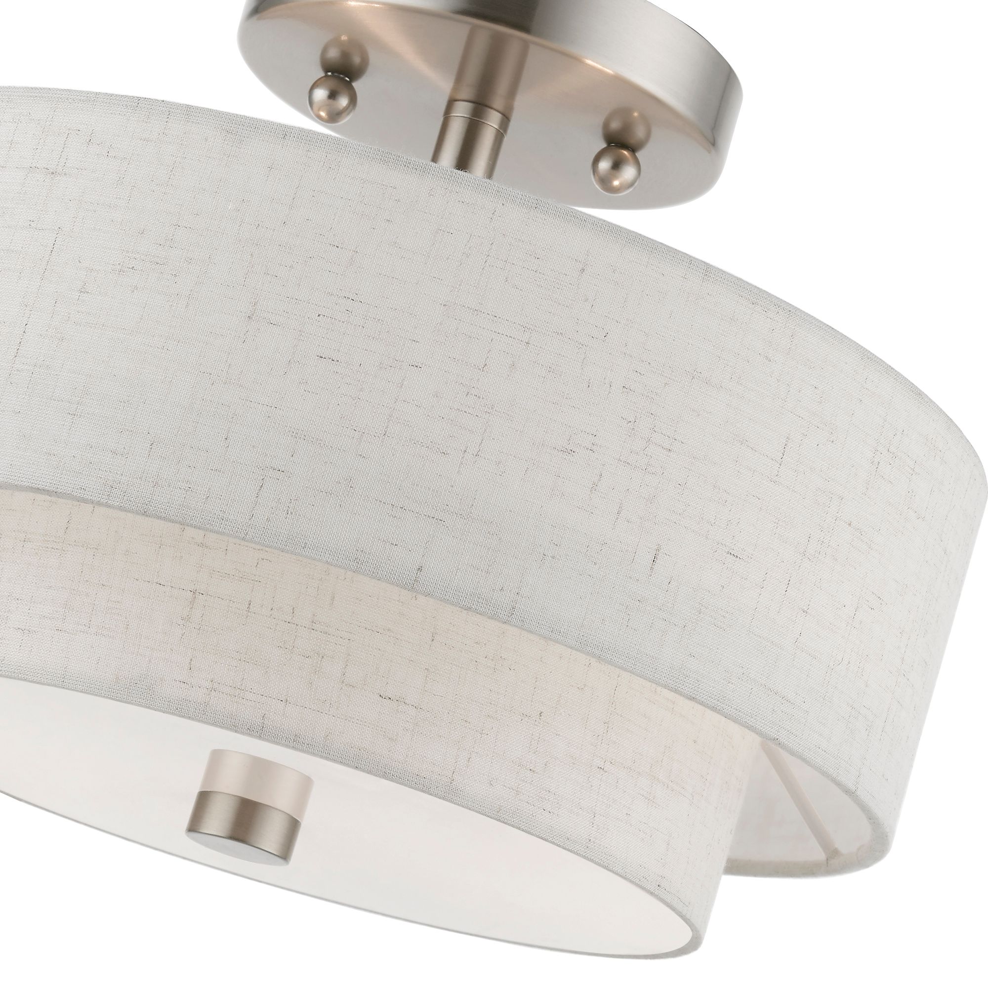 Image 6 Meridian 2 Light Brushed Nickel Semi-Flush more views