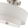 6_Meridian 2 Light Brushed Nickel Semi-Flush more views