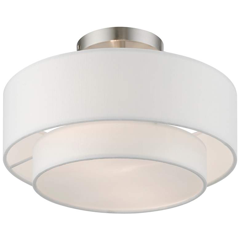 Image 4 Meridian 2 Light Brushed Nickel Semi-Flush more views