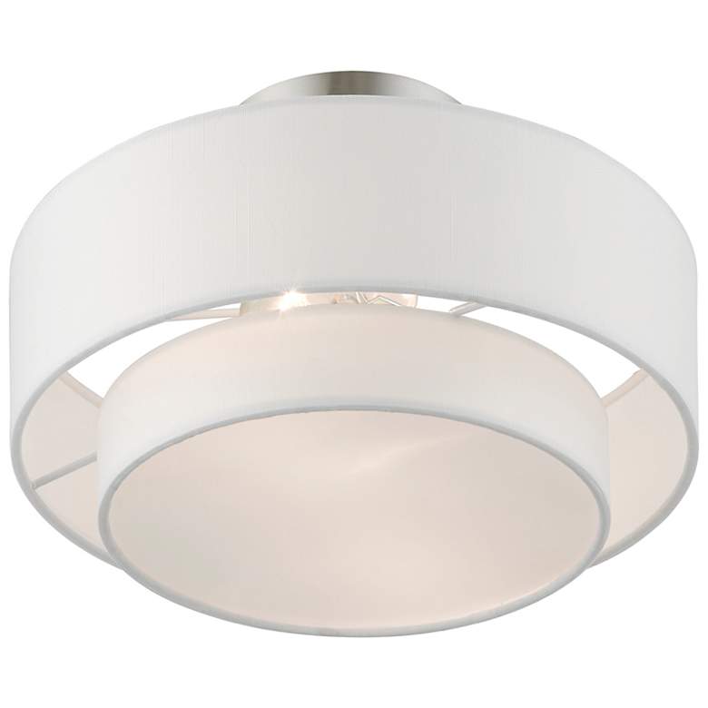 Image 5 Meridian 2 Light Brushed Nickel Semi-Flush more views
