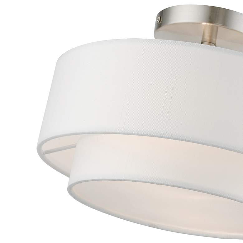 Image 7 Meridian 2 Light Brushed Nickel Semi-Flush more views
