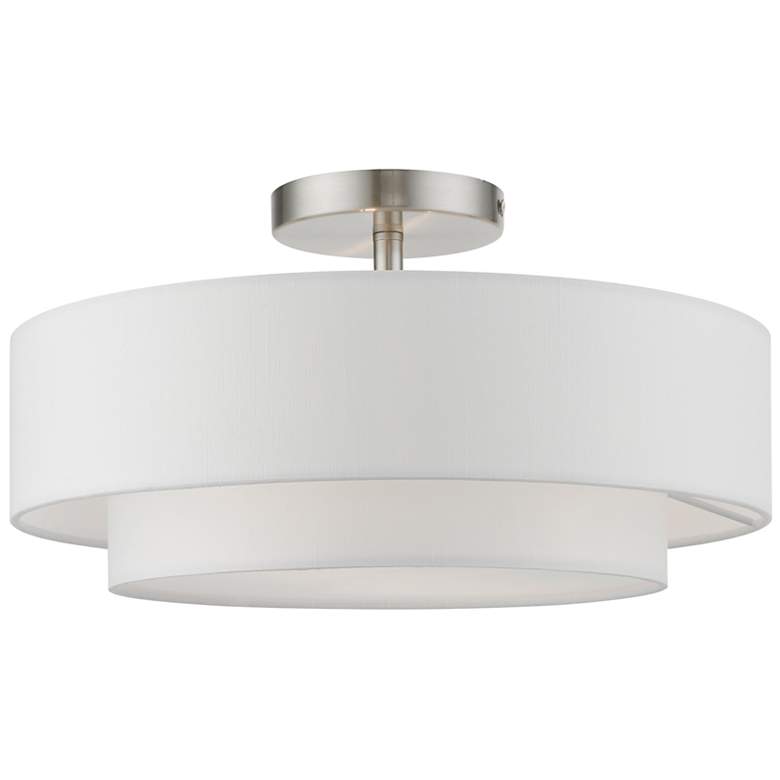 Image 3 Meridian 2 Light Brushed Nickel Semi-Flush more views