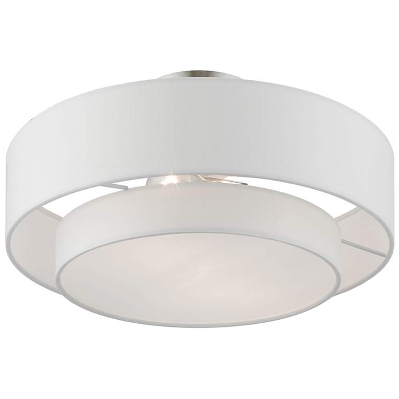 Image 4 Meridian 2 Light Brushed Nickel Semi-Flush more views