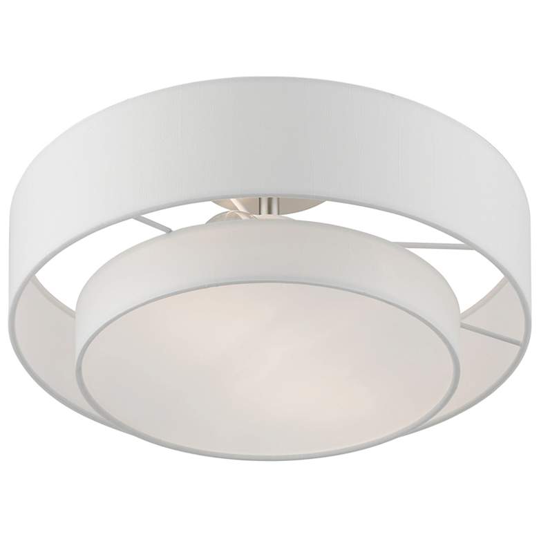 Image 5 Meridian 2 Light Brushed Nickel Semi-Flush more views