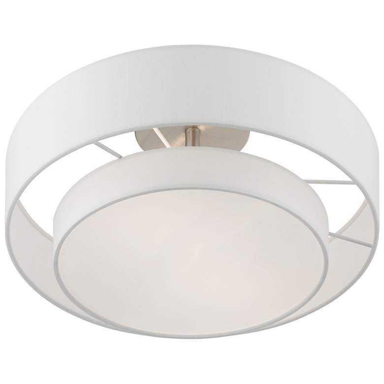 Image 6 Meridian 2 Light Brushed Nickel Semi-Flush more views