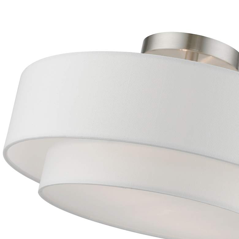 Image 7 Meridian 2 Light Brushed Nickel Semi-Flush more views