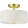 Meridian 2 Light Satin Brass Semi Flush