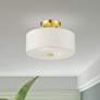 1_Meridian 2 Light Satin Brass Semi Flush