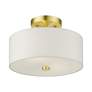 4_Meridian 2 Light Satin Brass Semi Flush more views