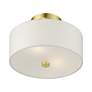 5_Meridian 2 Light Satin Brass Semi Flush more views