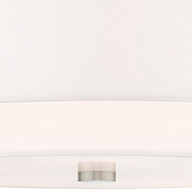 Image 4 Meridian 22" Wide Brushed Nickel Double Drum Ceiling Light more views