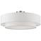 Meridian 22" Wide Brushed Nickel Double Layer Ceiling Light