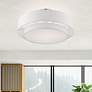 2_Meridian 22" Wide Brushed Nickel Double Layer Ceiling Light